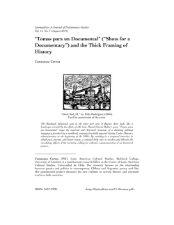 &ldquo;Tomas para un Documental&rdquo; (&ldquo;Shots for a