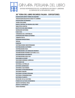 36&deg; feria del libro ricardo palma - expositores