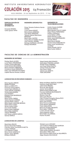 COLACI&Oacute;N 2015 - Instituto Universitario Aeron&aacute;utico