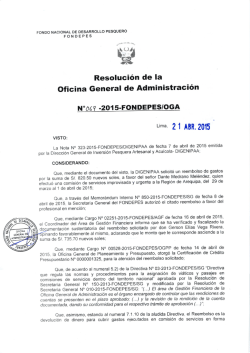 Oficina General de Administracion - fondepes