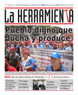 "La Herramienta" N&deg; 14 - Diciembre 2015