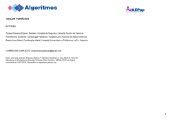 1 DOLOR TOR&Aacute;CICO - AEPap Algoritmos