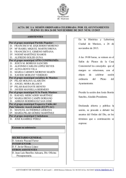 Acta num. 13 del Pleno ordinario del 26 de noviembre de 2015