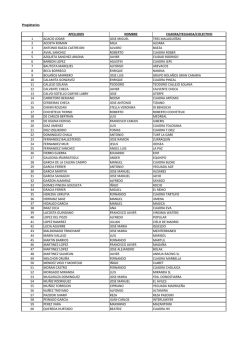 Propietarios APELLIDOS NOMBRE CUADRA/YEGUADA