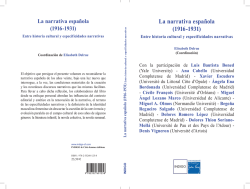 La narrativa espa&ntilde;ola (1916-1931)