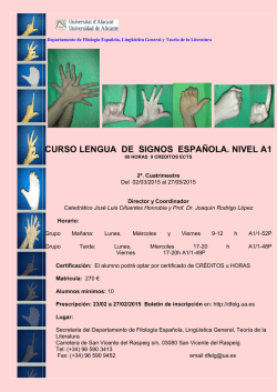 CURSO LENGUA DE SIGNOS ESPA&Ntilde;OLA. NIVEL A1