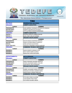 ENTIDAD: FEDERACI&Oacute;N NACIONAL &Oacute;RGANO: COMIT&Eacute;