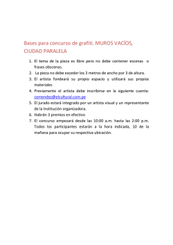 concurso de grafiti muros vacios, ciudad paralela Bases