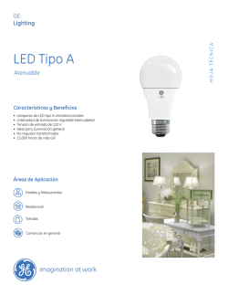 Hoja T&eacute;cnica - GE Lighting