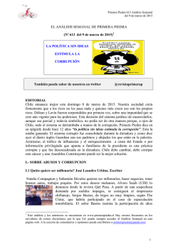 EL AN&Aacute;LISIS SEMANAL DE PRIMERA PIEDRA