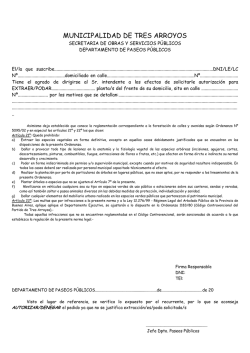 Planilla de poda - Municipalidad de Tres Arroyos