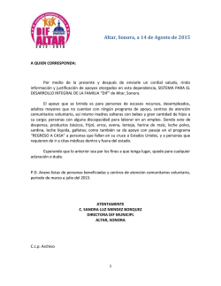 Altar, Sonora, a 14 de Agosto de 2015