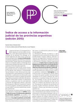 &Iacute;ndice de acceso a la informaci&oacute;n judicial de las provincias