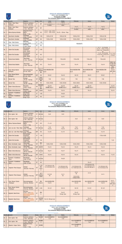 Horarios 6o Semestre - Escuela de Medicina Intermedica