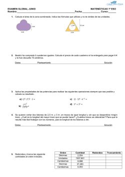 EXAMEN GLOBAL JUNIO mates 1eso