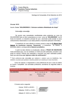 Posta en marcha curso de SOLIDWORKS II con sa&iacute;da