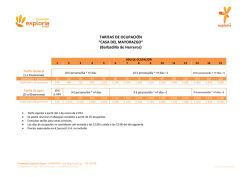 TARIFAS DE OCUPACI&Oacute;N &ldquo;CASA DEL MAYORAZGO&rdquo; (Barbadillo