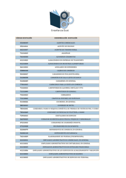 c&oacute;digo ocupaci&oacute;n denominaci&oacute;n ocupaci&oacute;n 35101019 agentes
