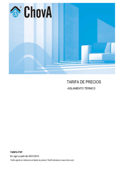 Tarifa Aislamiento T&eacute;rmico
