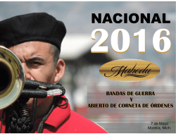 CONVOCATORIA NACIONAL MAHEDU 2016