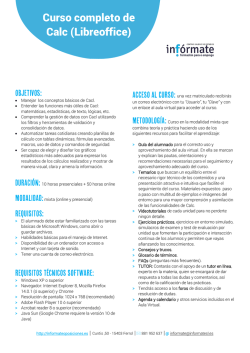 Curso completo de Calc (Libreoffice)