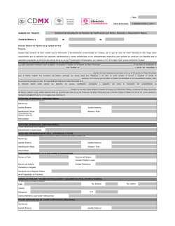 Solicitud de Ampliaci&oacute;n al Periodo de Verificaci&oacute;n