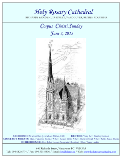 Holy Rosary Bulletin June 7 2015