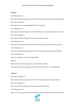 T&eacute;cnicas de educaci&oacute;n e interpretaci&oacute;n ambiental