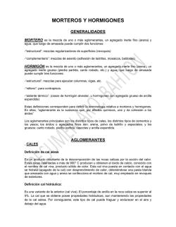 MORTEROS Y HORMIGONES
