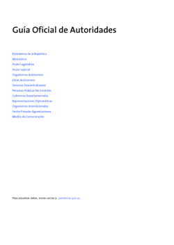 Gu&iacute;a Oficial de Autoridades - Oficina Nacional del Servicio Civil