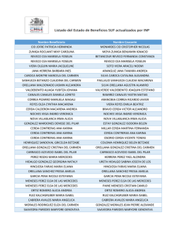 Nombre Beneficiario Nombre Causante CID JOFRE PATRICIA