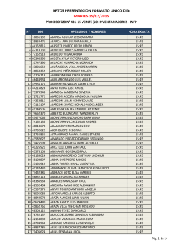 aptos presentacion formato unico dia: martes 15/12