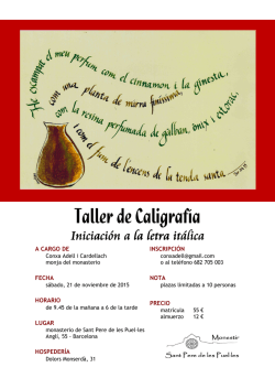 M&aacute;s informaci&oacute;n - Monestir Sant Pere de les Puel&middot;les