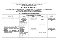 CONVOCATORIA - UGEL Huancan&eacute;