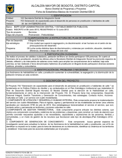 alcald&iacute;a mayor de bogot&aacute;, distrito capital - SDIS