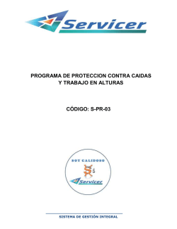programa de proteccion contra caidas y trabajo en alturas c&oacute;digo: s