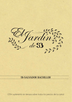 (20% suplemento en terraza sobre todos los precios de la carta)