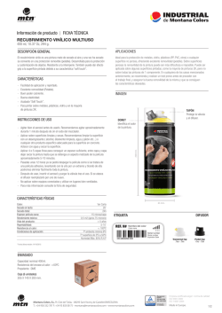 Informaci&oacute;n de producto FICHA T&Eacute;CNICA