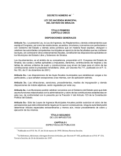 DECRETO N&Uacute;MERO 44* ** LEY DE HACIENDA