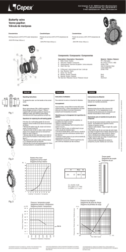 Butterfly valve Vanne papillon V&aacute;lvula de mariposa