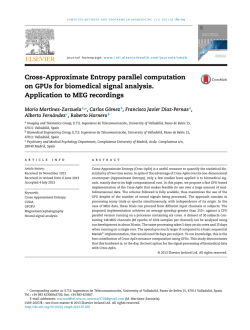 Cross-Approximate Entropy parallel computation on GPUs for