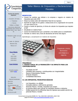 Taller B&aacute;sico de Impuestos y Declaraciones Fiscales