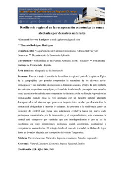 Resiliencia regional en la recuperaci&oacute;n econ&oacute;mica de zonas