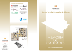 MEMORIA DE CALIDADES