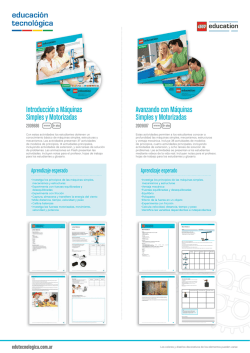 Introducci&oacute;n a M&aacute;quinas Simples y Motorizadas Avanzando con