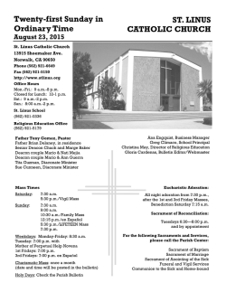 ST. LINUS CATHOLIC CHURCH Twenty