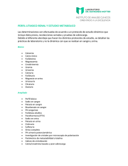 perfil litiasico renal y estudio metabolico
