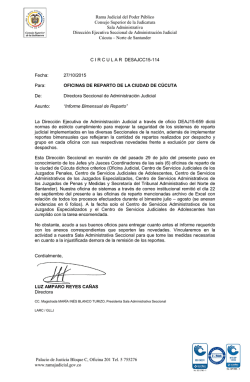 DESAJCC15-114 &ndash; Informe Bimensual de Reparto