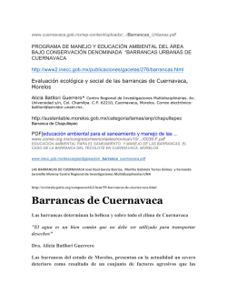 Las barrancas de Cuernavaca