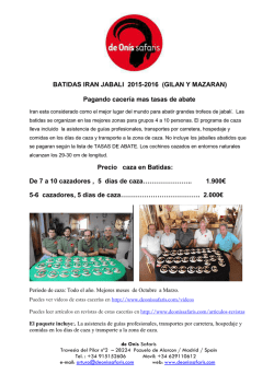 IRAN Batidas JABALI 2015-2016